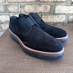 Vince Davey Black Suede Platform Dress Shoes